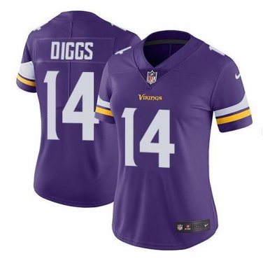 Stefon Diggs #14 Minnesota Vikings Limited Player Jersey Women's Purple Size XL