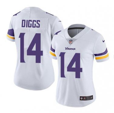 Stefon Diggs #14 Minnesota Vikings Limited Player Jersey Women's White Size S