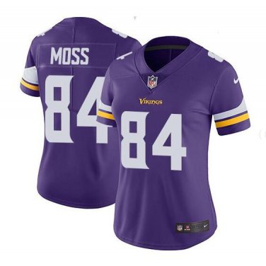 Randy Moss #84 Minnesota Vikings Limited Player Jersey Women's Purple Size XL
