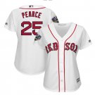 Steve Pearce #25 Boston Red Sox 2018 World Series Cool Base Player Women's Jersey White Size M