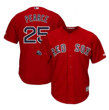 Steve Pearce #25 Boston Red Sox 2018 Postseason Cool Base Player Men's Jersey Scarlet Size XXL