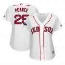 Steve Pearce #25 Boston Red Sox 2018 Postseason Cool Base Player Women's Jersey White Size S