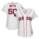 Mookie Betts #50 Boston Red Sox 2018 World Series Champions Player Women's Jersey White Size XL