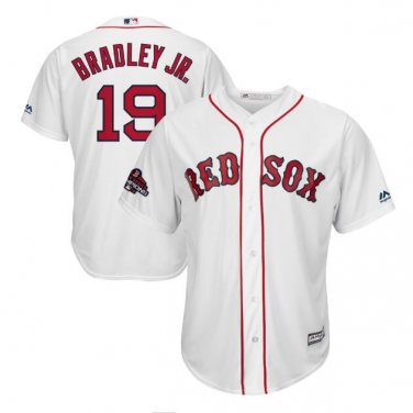 Jackie Bradley Jr. #19 Boston Red Sox 2018 World Series Champions Men's Jersey White Size XXXL