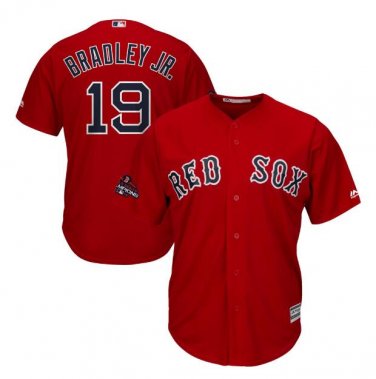Jackie Bradley Jr. #19 Boston Red Sox 2018 World Series Champions Men's Jersey Scarlet Size XXL