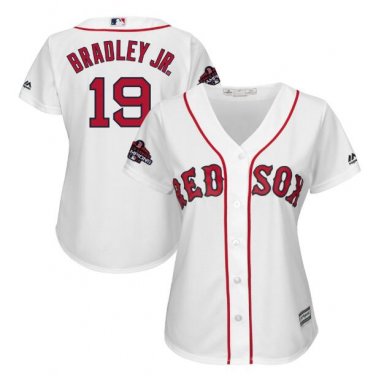Jackie Bradley Jr. #19 Boston Red Sox 2018 World Series Champions Player Women's Jersey White Size M
