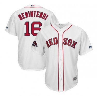 Andrew Benintendi #16 Boston Red Sox 2018 World Series Champions Player Men's Jersey White Size XL