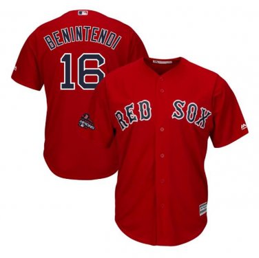 Andrew Benintendi #16 Boston Red Sox 2018 World Series Champions Player Men's Jersey Scarlet Size M
