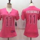 Larry Fitzgerald #11 Arizona Cardinals Limited Player Jersey Women's Pink Size M