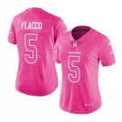 Joe Flacco #5 Baltimore Ravens Limited Player Jersey Women's Pink Size M