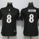 Lamar Jackson #8 Baltimore Ravens Limited Player Jersey Women's Black Size M