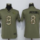 Lamar Jackson #8 Baltimore Ravens Salute to Service Limited Player Jersey Women's Olive camo Size M