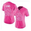 Ray Lewis #52 Baltimore Ravens Limited Player Jersey Women's Pink Size XL