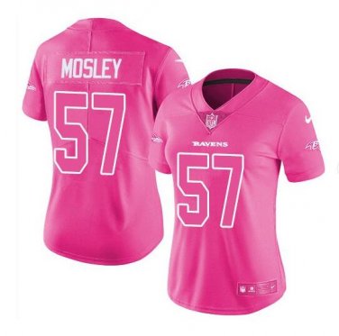 C.J. Mosley #57 Baltimore Ravens Limited Player Jersey Women's Pink Size XXL