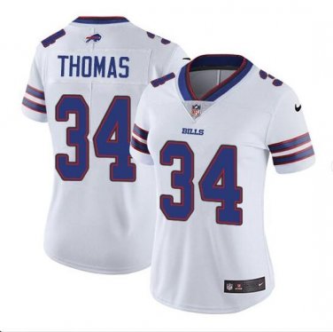 Thurman Thomas #34 Buffalo Bills Limited Player Jersey Women's White Size L