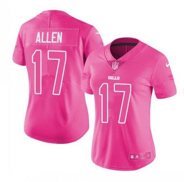 Josh Allen #17 Buffalo Bills Limited Player Jersey Women's Pink Size XL