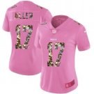 Josh Allen #17 Buffalo Bills Limited Player Jersey Women's Pink camo Size L