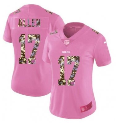 Josh Allen #17 Buffalo Bills Limited Player Jersey Women's Pink camo Size XL