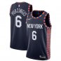 Kristaps Porzingis #6 New York Knicks 2018/19 Swingman Men's Jersey City Edition Navy Size L