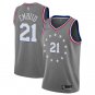 Joel Embiid #21 Philadelphia 76ers 2018/19 Swingman Men's Jersey City Edition Gray Size XL