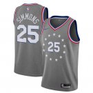Ben Simmons #25 Philadelphia 76ers 2018/19 Swingman Men's Jersey City Edition Gray Size XL