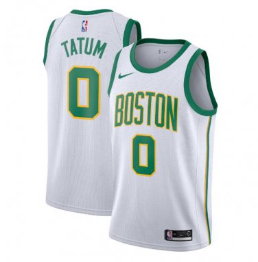 Jayson Tatum #0 Boston Celtics 2018/19 Swingman Men's Jersey City Edition White Size M