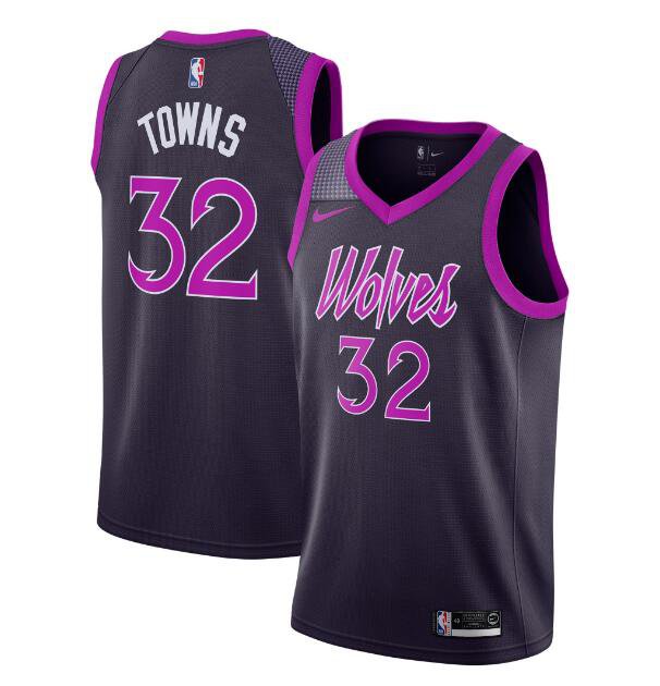 white and purple timberwolves jersey