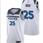 Derrick Rose #25 Minnesota Timberwolves Swingman Men's Jersey Association Edition White Size S