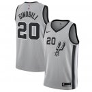 Manu Ginobili #20 San Antonio Spurs Swingman Men's Jersey Statement Edition Gray Size M