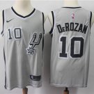 DeMar DeRozan #10 San Antonio Spurs Swingman Men's Jersey Statement Edition Gray Size M
