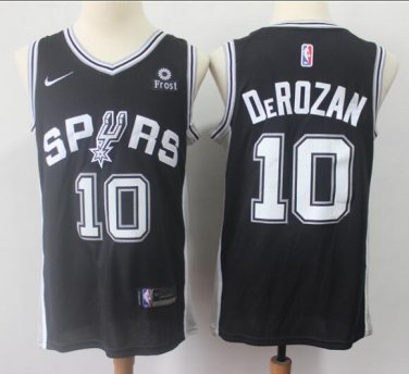 DeMar DeRozan #10 San Antonio Spurs Swingman Men's Jersey Statement Edition Black Size M