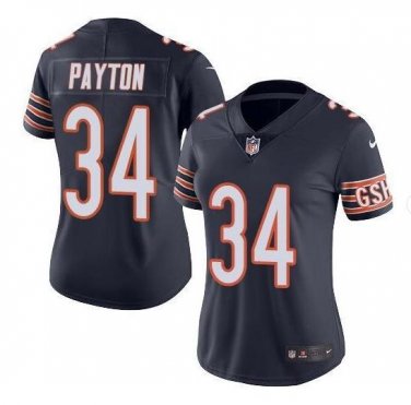 Walter Payton #34 Chicago Bears Limited Player Jersey Women's Navy Size XXL