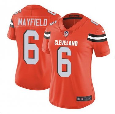 Baker Mayfield #6 Cleveland Browns Limited Player Jersey Women's Orange Size M