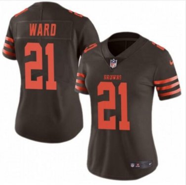 Denzel Ward #21 Cleveland Browns Limited Player Jersey Women's Brown Size XXL