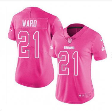 Denzel Ward #21 Cleveland Browns Limited Player Jersey Women's Pink Size XL