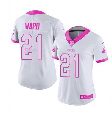 Denzel Ward #21 Cleveland Browns Limited Player Jersey Women's White Size XXL