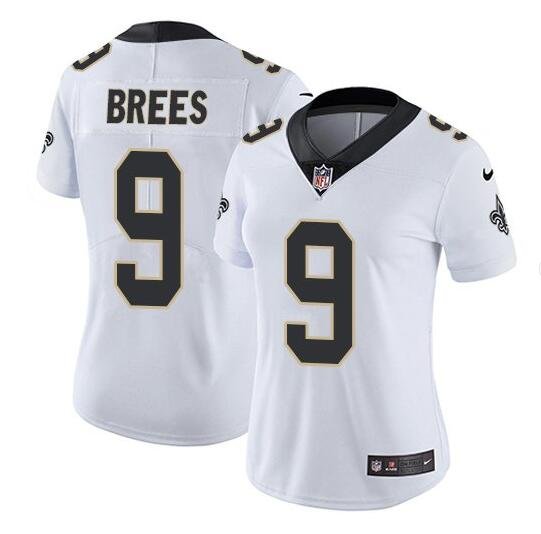 Drew Brees #9 New Orleans Saints Limited Player Jersey Women's White Size L