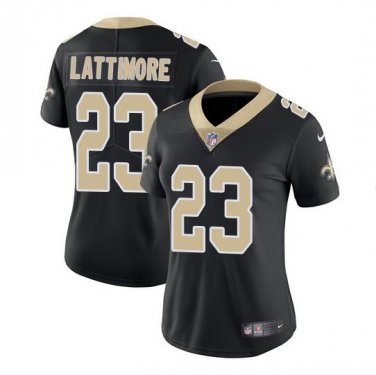 Marshon Lattimore #23 New Orleans Saints Limited Player Jersey Women's Black Size XL
