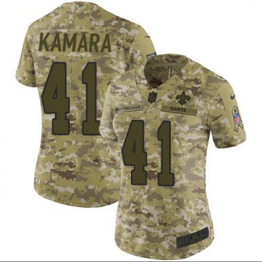 Alvin Kamara #41 New Orleans Saints Salute to Service Limited Player Jersey Women's Camo Size S
