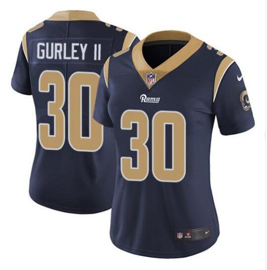 Todd Gurley II #30 Los Angeles Rams Limited Player Jersey Women's Navy ...