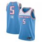De'Aaron Fox #5 Sacramento Kings 2018/19 Swingman Men's Jersey City Edition Blue Size L