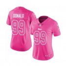Aaron Donald #99 Los Angeles Rams Limited Player Jersey Women's Pink Size S