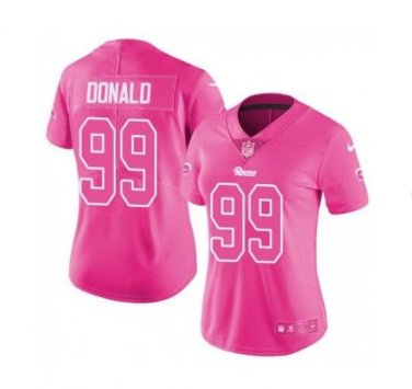 Aaron Donald #99 Los Angeles Rams Limited Player Jersey Women's Pink Size L