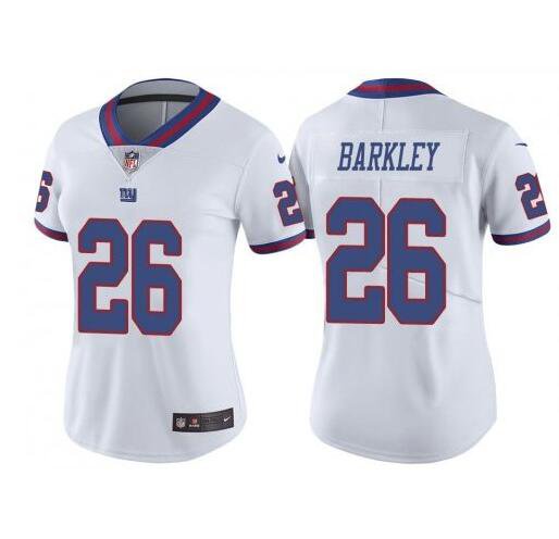 Saquon Barkley #26 New York Giants Limited Player Jersey Women's White ...