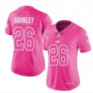 Saquon Barkley #26 New York Giants Limited Player Jersey Women's Pink Size M
