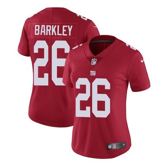 Saquon Barkley #26 New York Giants Limited Player Jersey Women's Red ...