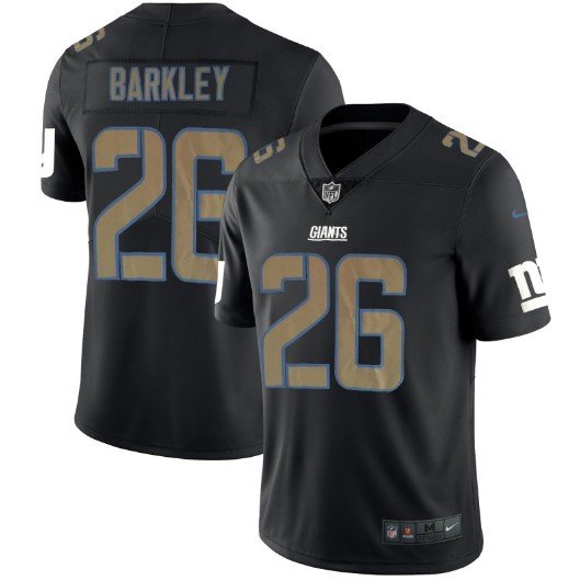 Saquon Barkley #26 New York Giants Limited Player Jersey Men's Black ...