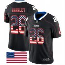 Saquon Barkley #26 New York Giants Limited Player Jersey Men's Black USA Flag Size M