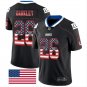 Saquon Barkley #26 New York Giants Limited Player Jersey Men's Black USA Flag Size L