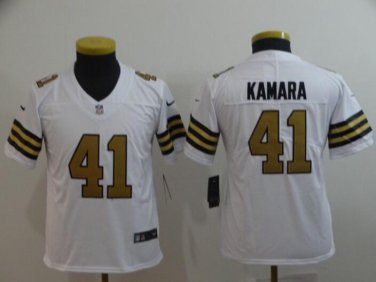 Alvin Kamara #41 New Orleans Saints Color Rush Limited Player Jersey Youth White Size L